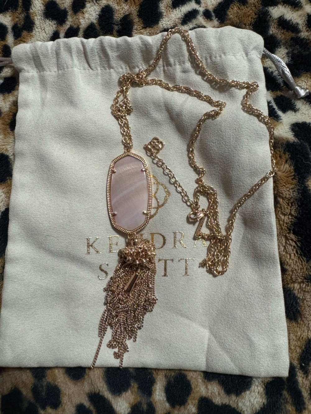 Kendra Scott Rayne Tassel Pendant Necklace (Rose Gold)